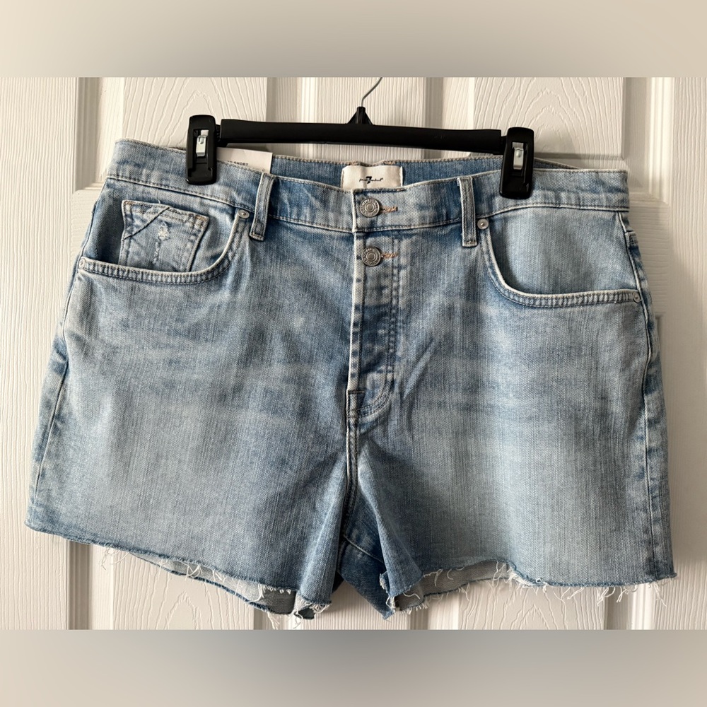 7 For All Mankind Light Blue Jean Shorts